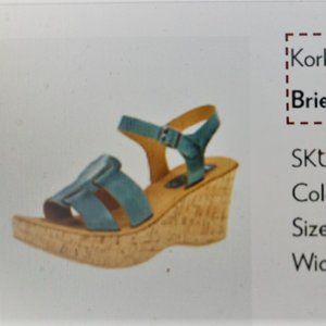NIB Kork Ease Brie Blue Leather Sandals Sz 10/42
